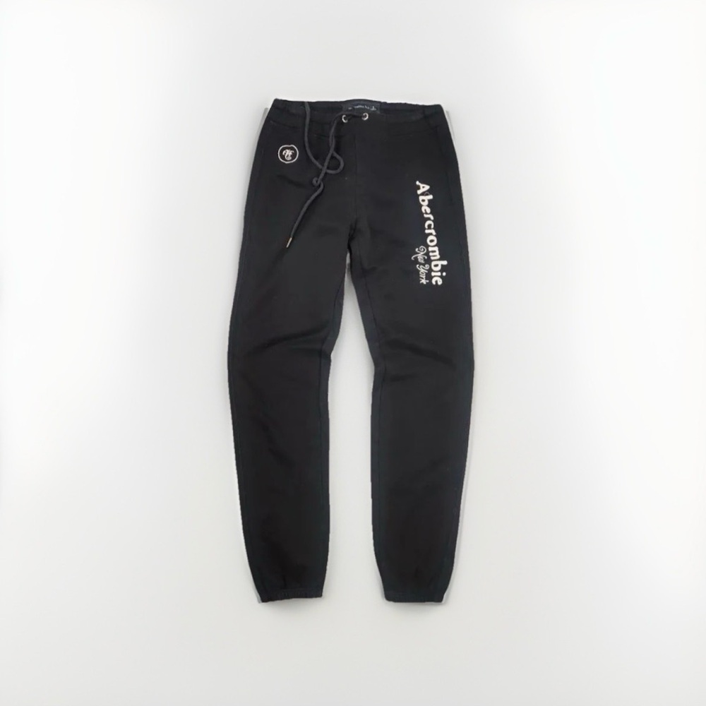 Abercrombie & Fitch Women’s Small Logo Graphic Black Jogger Sweatpants Pants